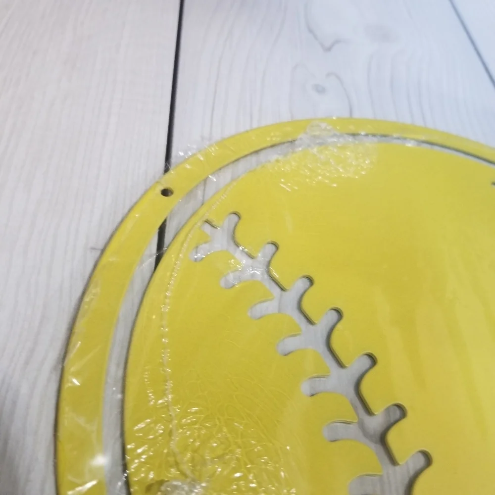 NWT Yellow softball pennant metal wall decor - Picture 9 of 10